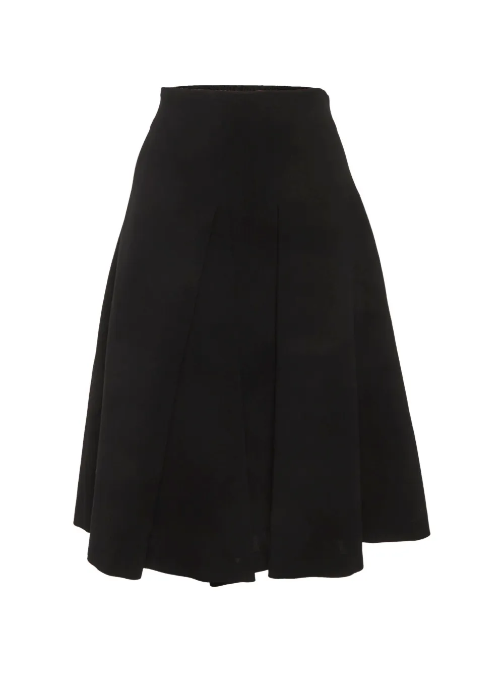 Pre-owned Max Mara Pleated Flared Midi Skirt In Black