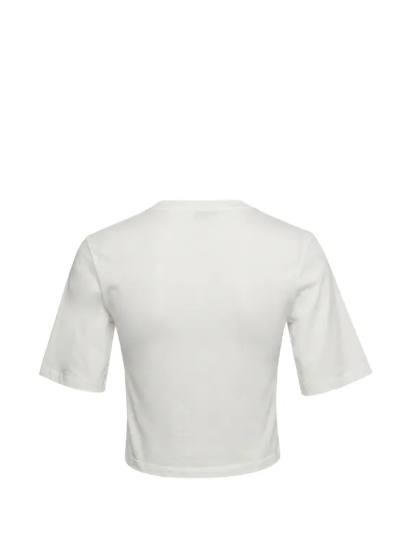 SANDRO ビジュー Tシャツ SANDRO ビジュートリム Tシャツ | ホワイト | FARFETCH JP