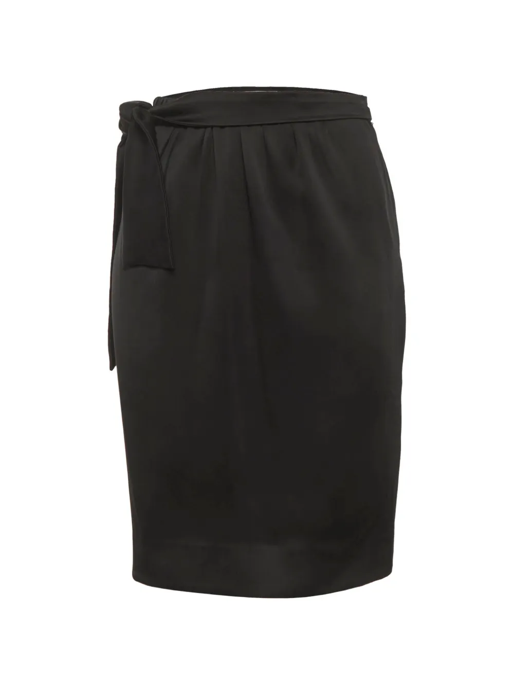 Saint Laurent Pre-Owned side-tie mini pencil skirt - Nero