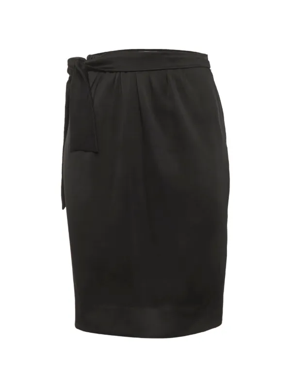 Saint Laurent Pre-Owned side-tie Mini Pencil Skirt | Black | FARFETCH