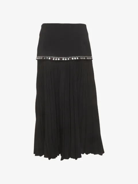 SANDRO black midi skirt