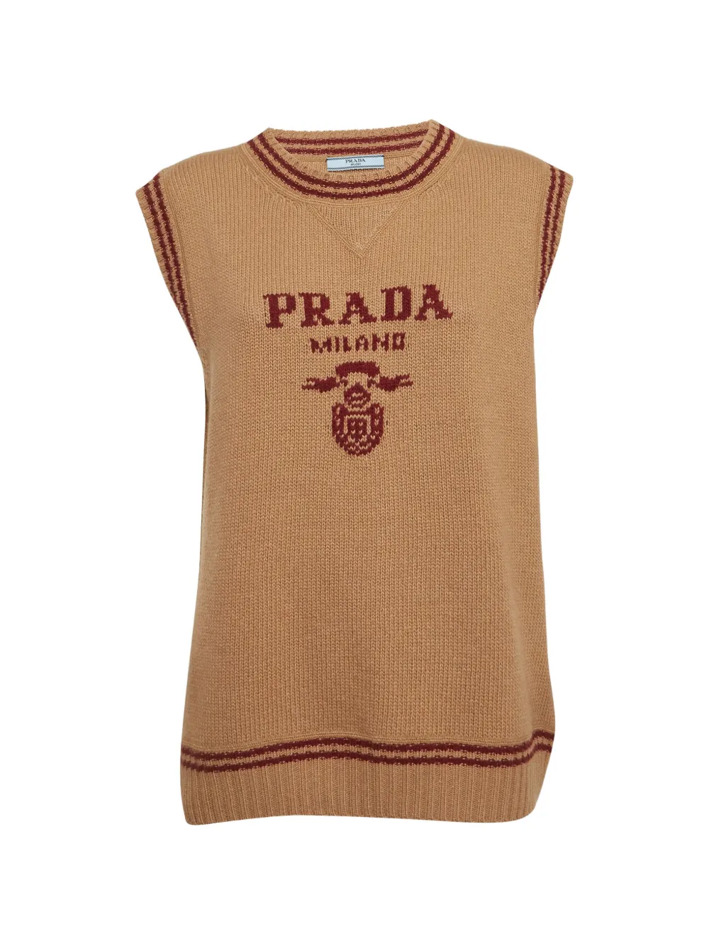 Prada Pre-Owned logo-detail sleeveless sweater - Toni neutri