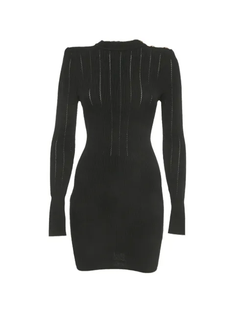 Balmain Pre-Owned long-sleeved ribbed mini dress