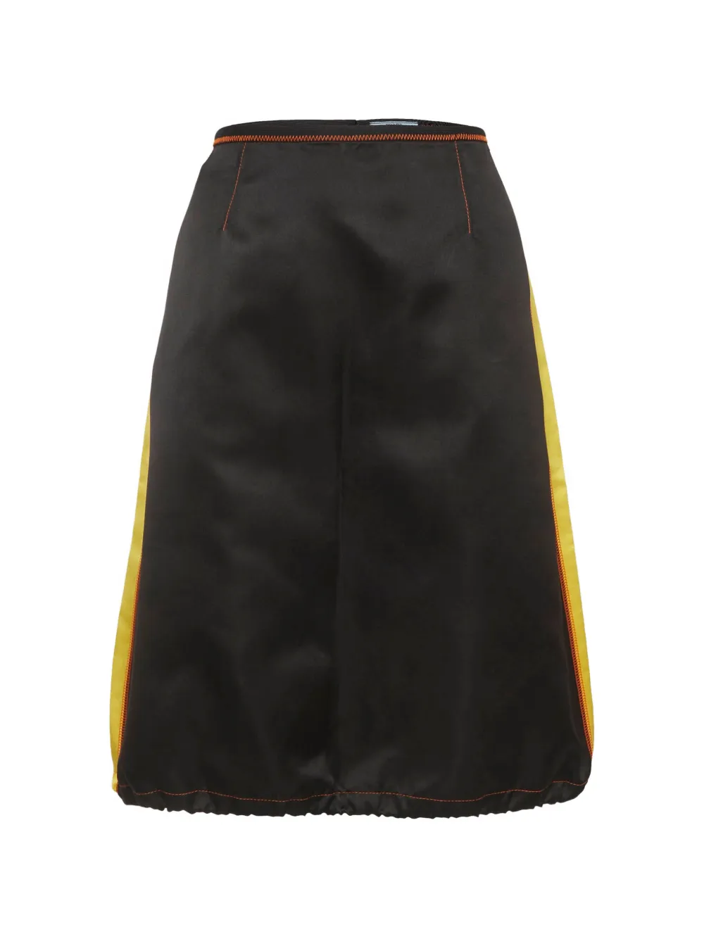 Prada Pre-Owned 2016 stripe-detail silk mini skirt - Nero