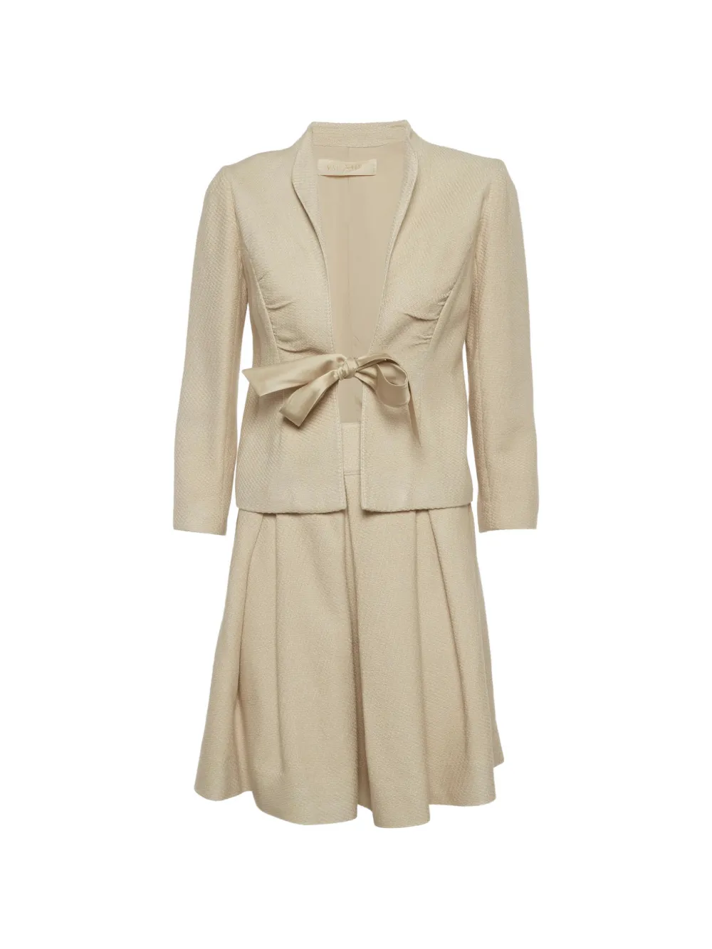 Valentino Garavani Pre-Owned tie-fastening midi skirt set - Toni neutri