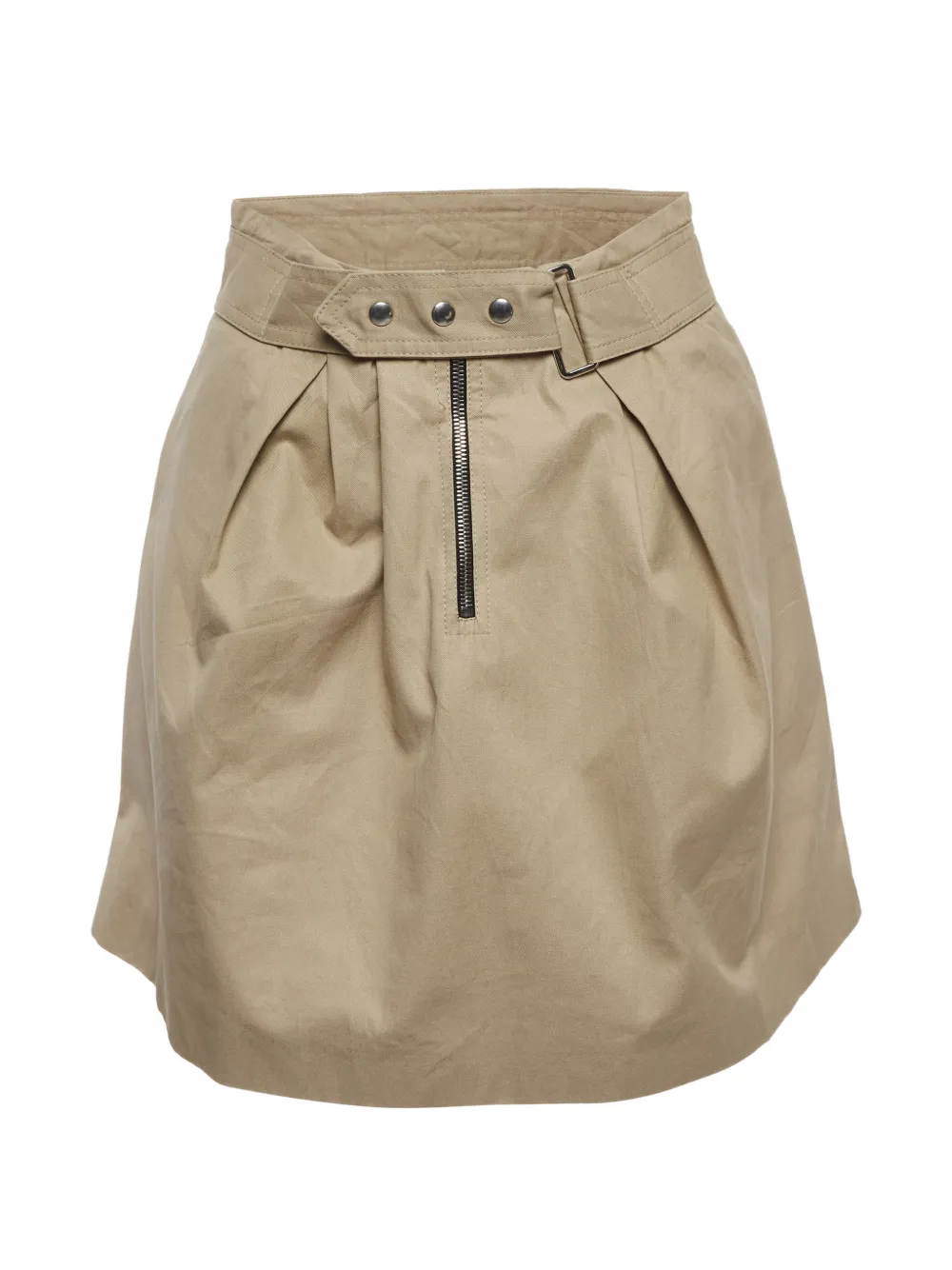 SANDRO belted gabardine mini skirt - Toni neutri