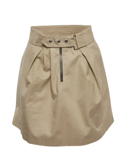 SANDRO belted gabardine mini skirt