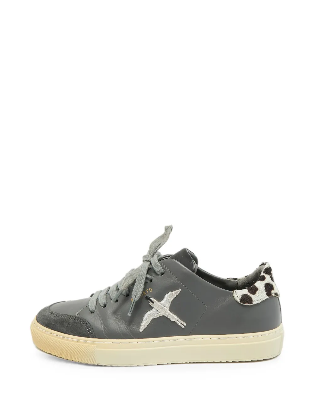 Axel Arigato Clean 90 leopard-print lace-up sneakers - Grey