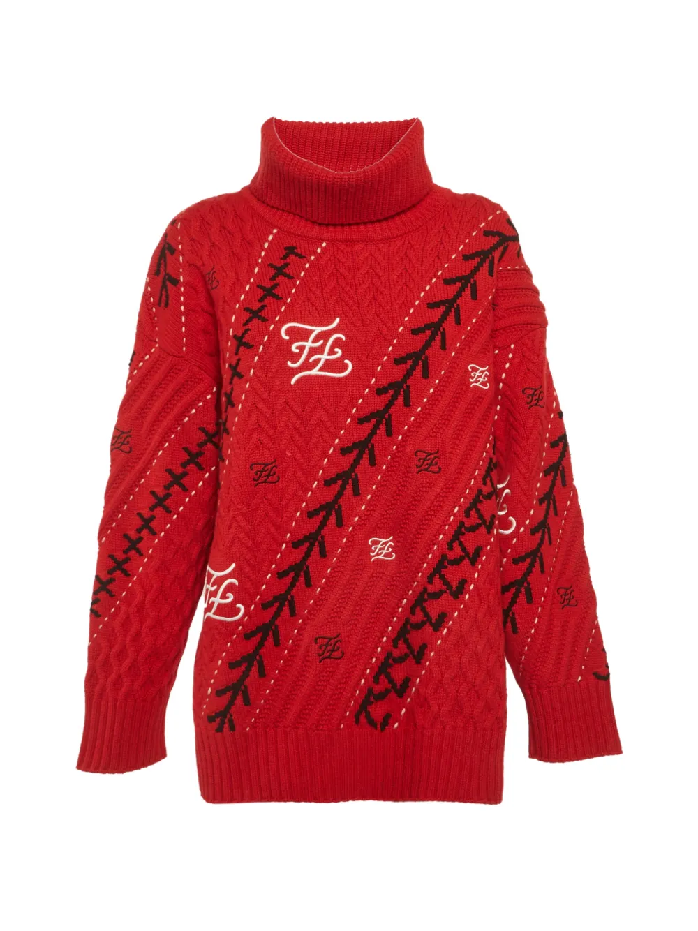 Fendi Pre-Owned FF intarsia-knit sweater - Rot