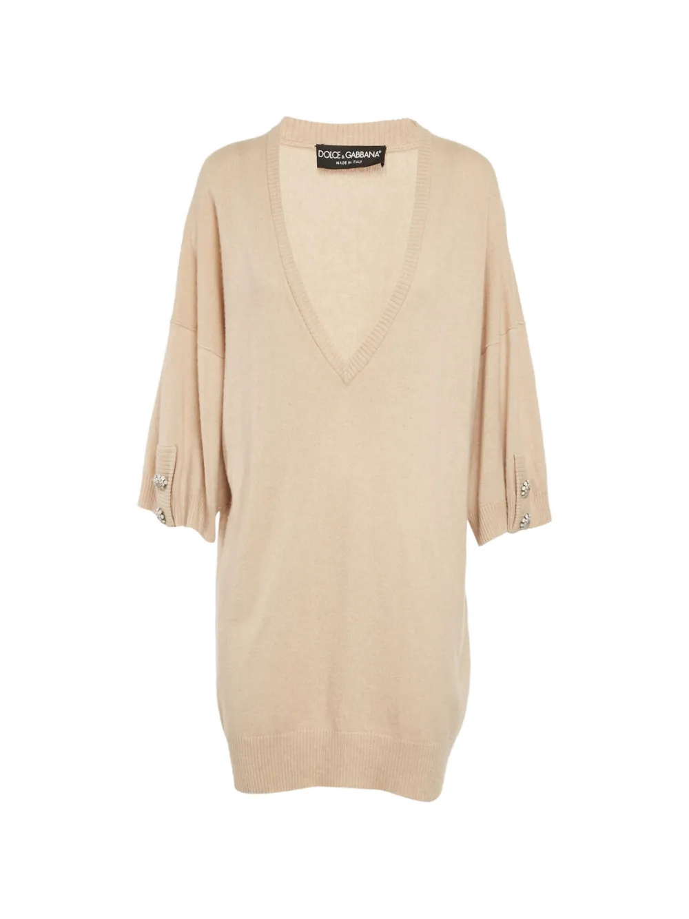 Pre-owned Dolce & Gabbana V-neck Sweater In Neutral