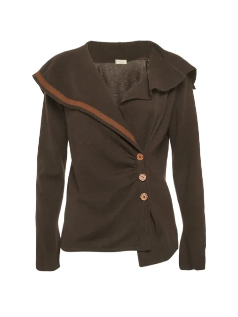 Brunello Cucinelli asymmetric cashmere cardigan