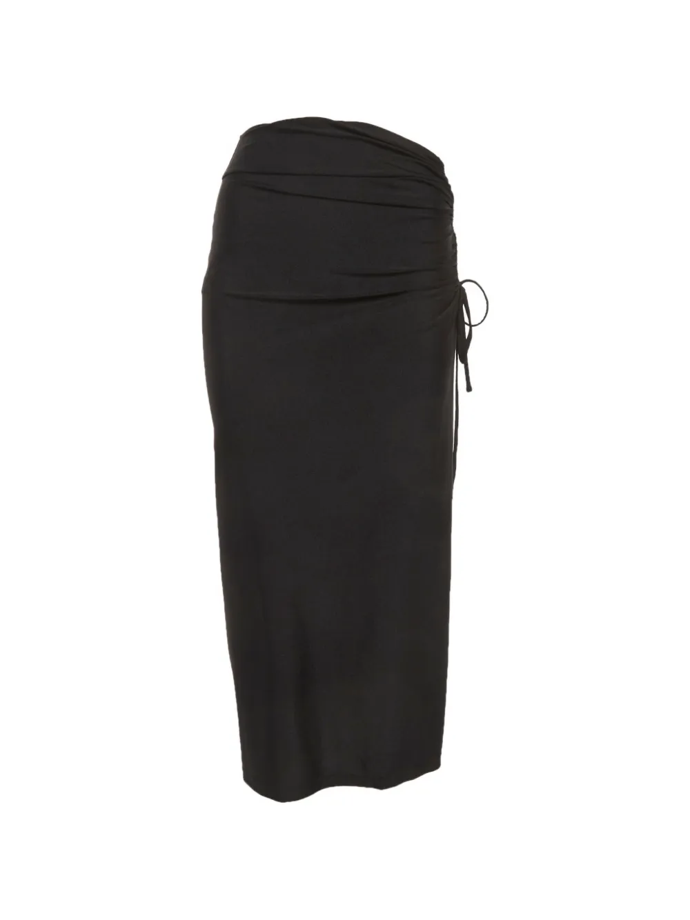 SANDRO ruched-detail midi skirt - Nero