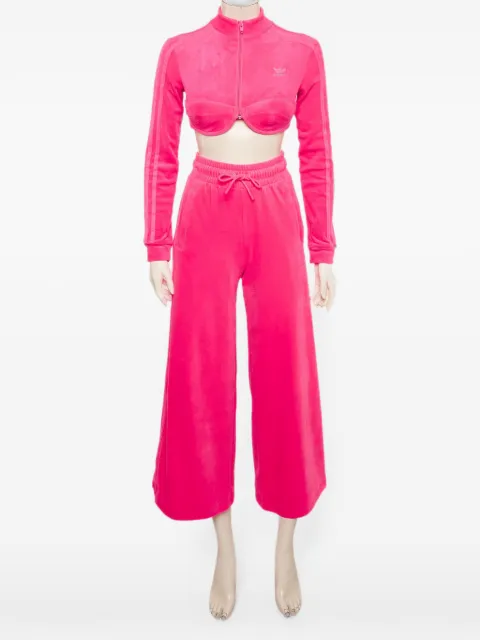 adidas x Jeremy Scott velvet-texture tracksuit