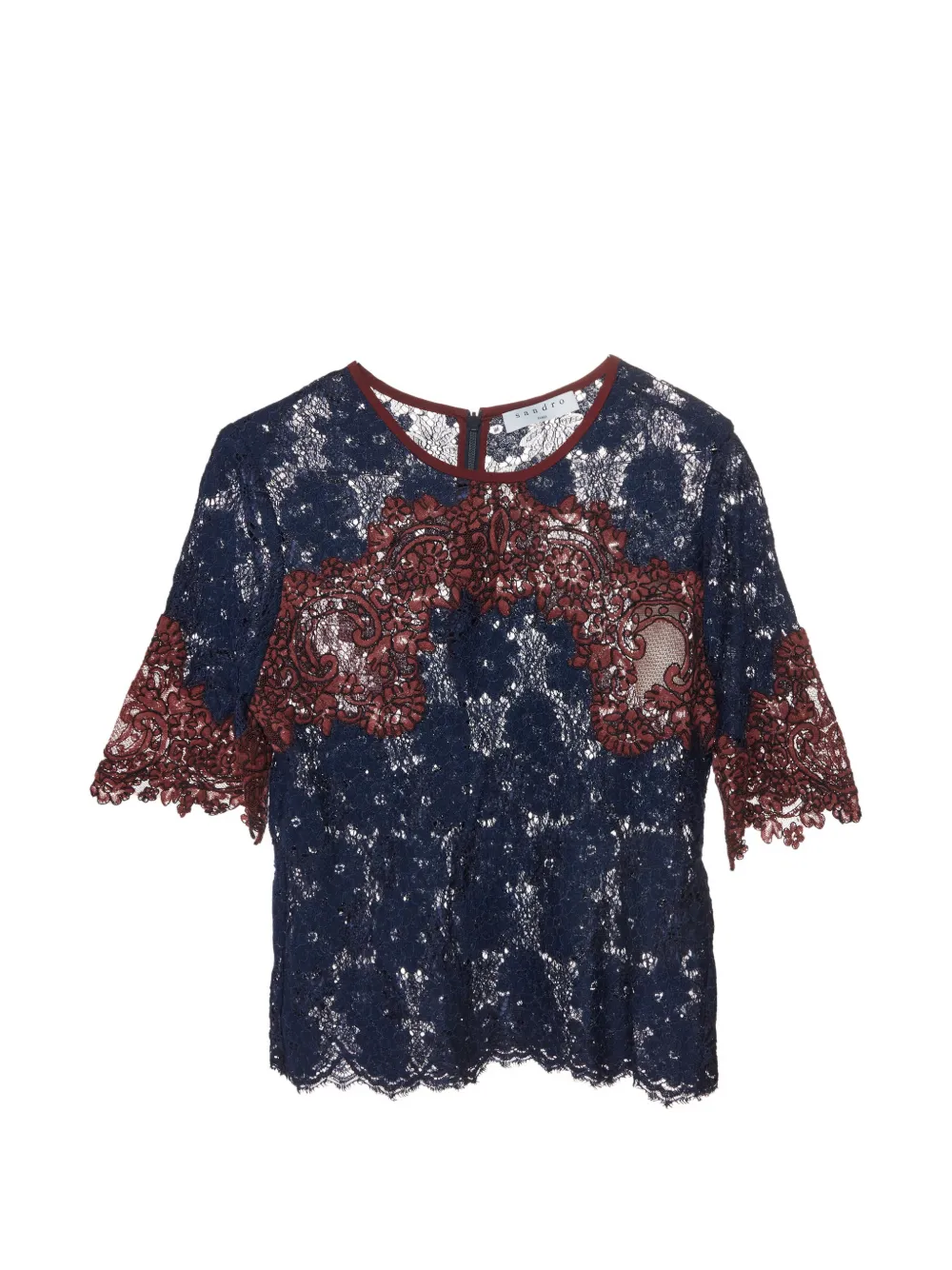 SANDRO floral lace blouse - Blu