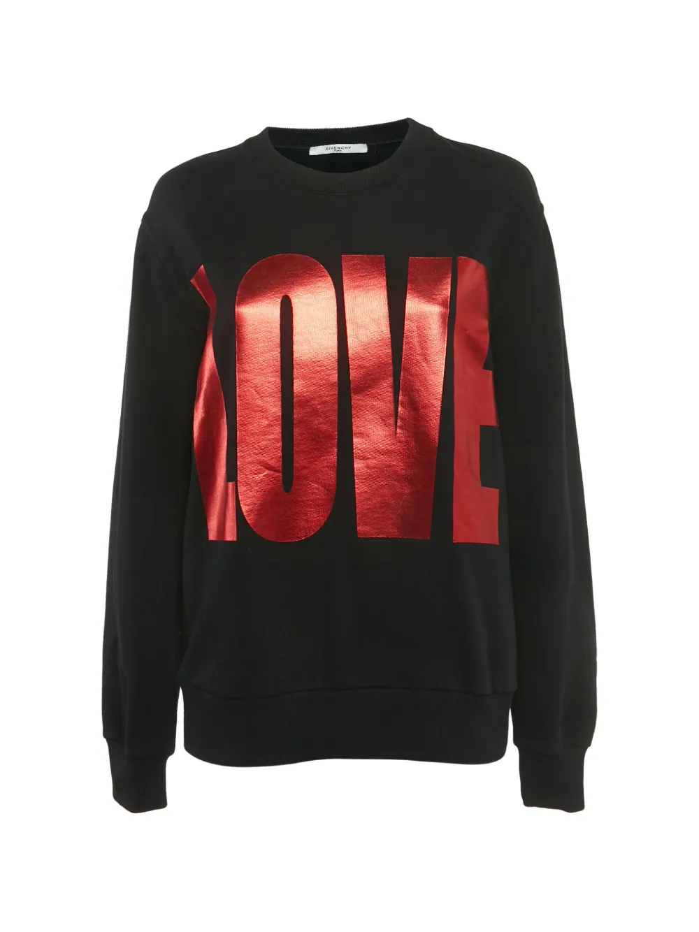 Givenchy Pre-Owned Love-print crew-neck sweater - Nero