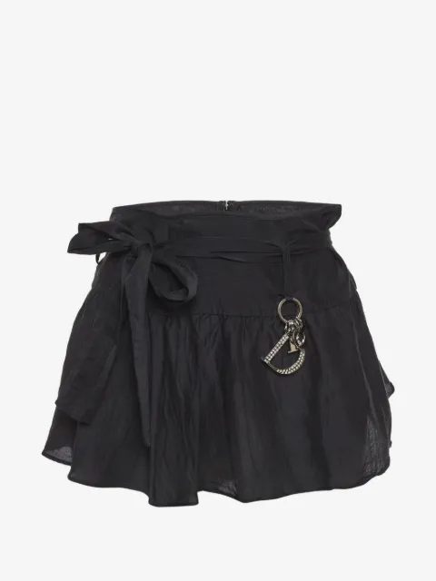 Christian Dior Pre-Owned logo-embellished tie-waist mini skirt