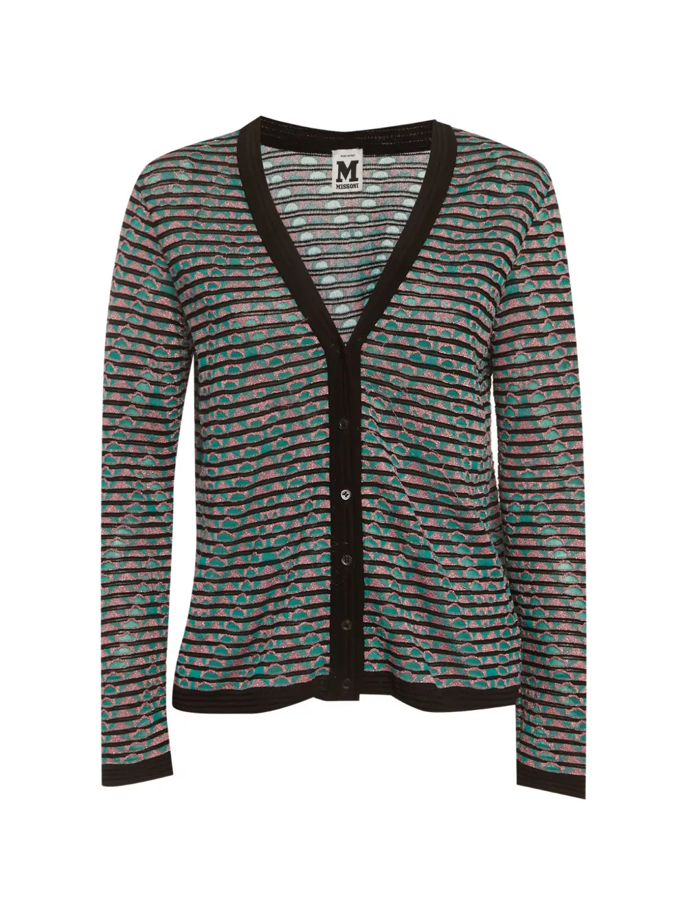 Pre-owned Missoni Knit Cardigan In Green