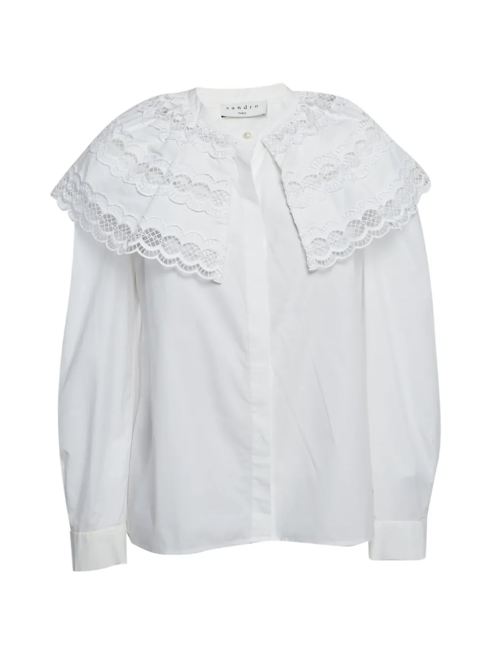 SANDRO lace collar blouse - Bianco