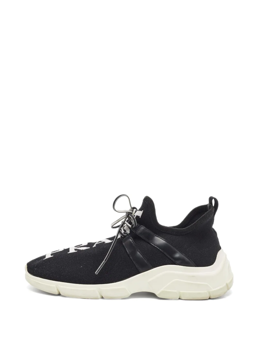 Prada Pre-Owned knit low-top sneakers - Schwarz