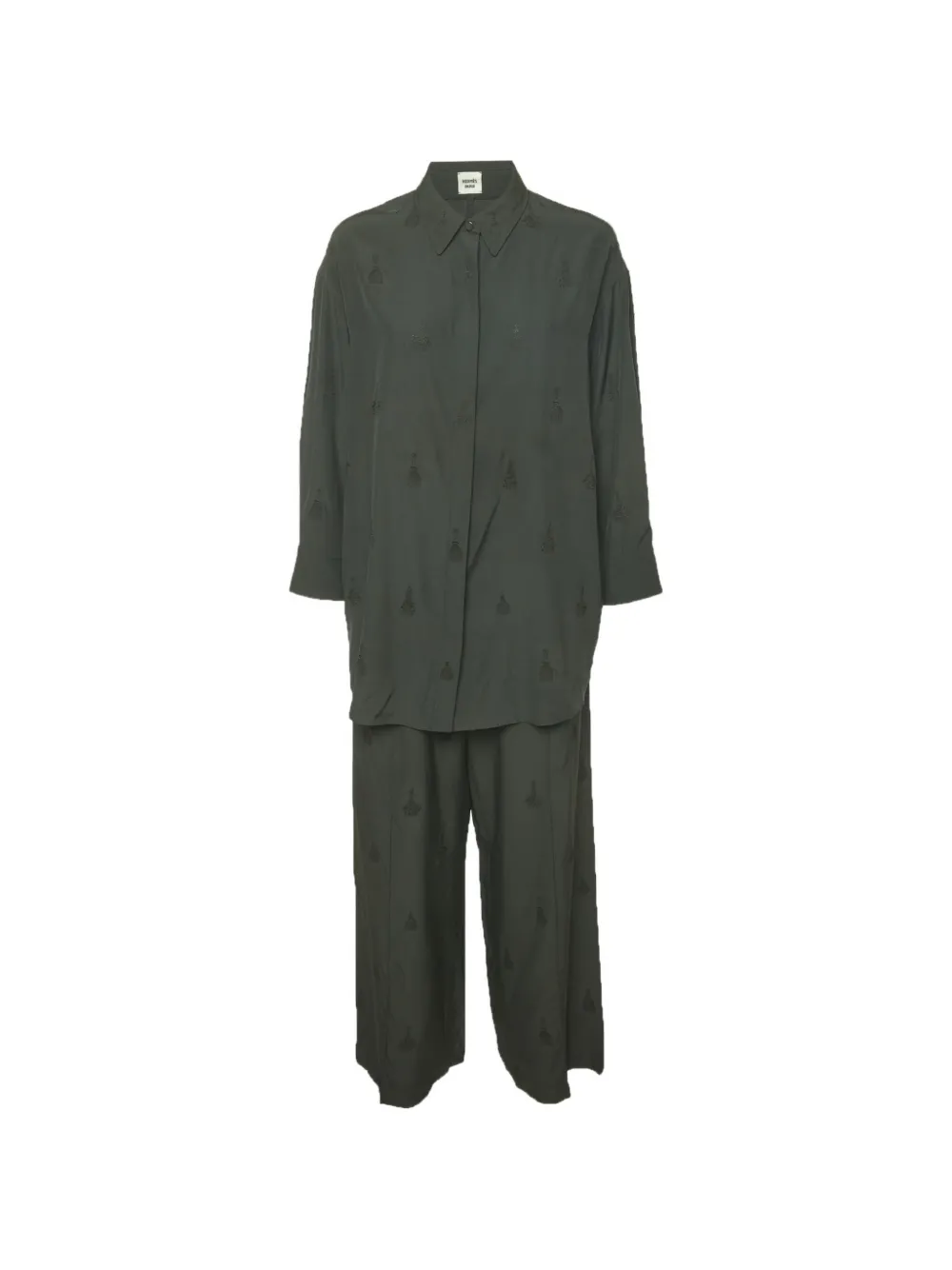Hermès Pre-Owned silk suit - Verde