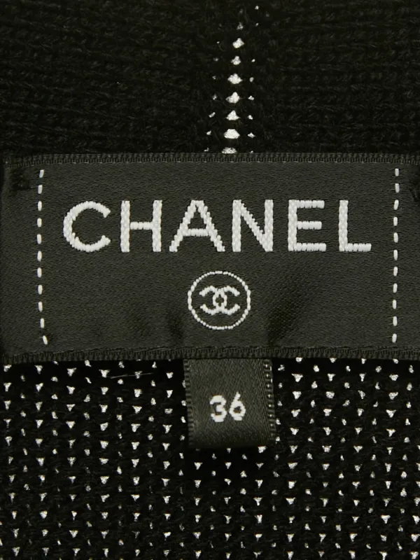 CHANEL Pre-Owned ココマーク フェザーカーディガン | ブラック