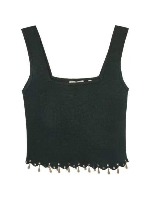SANDRO bead-embellished crop top