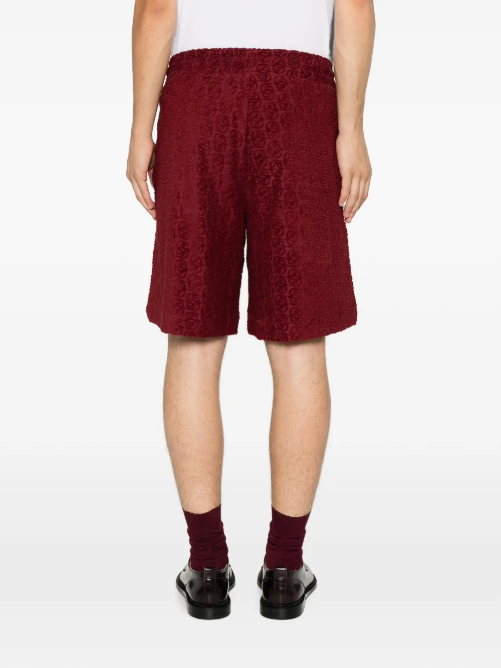 Drôle De Monsieur Trainingsbroek met trekkoord en logo-jacquard Rood