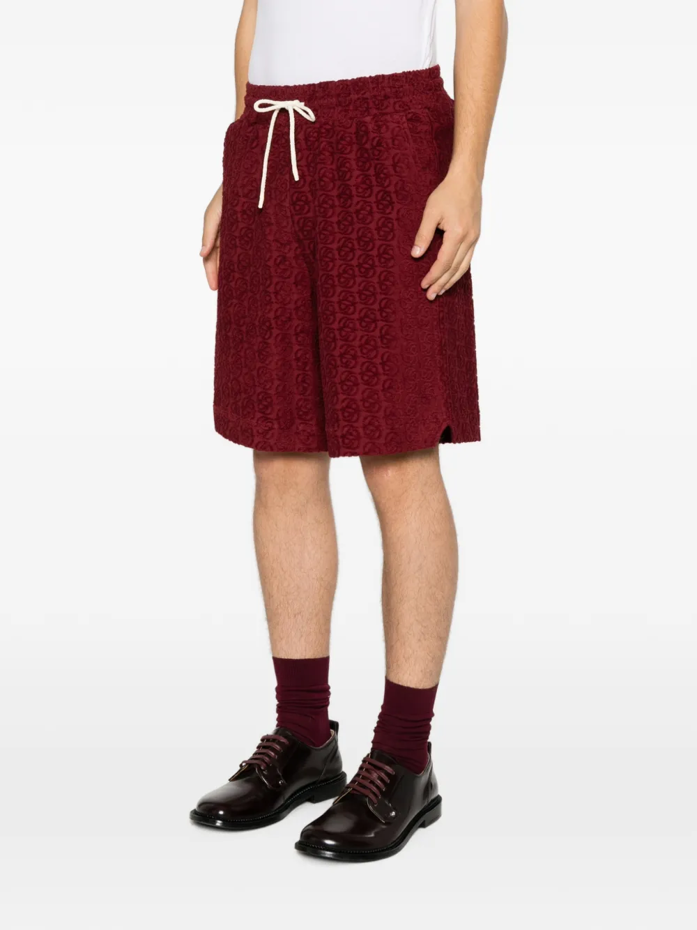 Drôle De Monsieur Trainingsbroek met trekkoord en logo-jacquard Rood