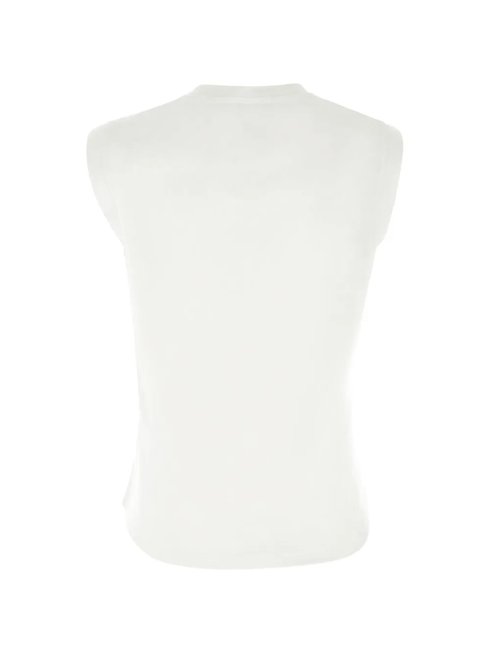 The Attico Logo-embroidered T-shirt in Neutrals, view 3