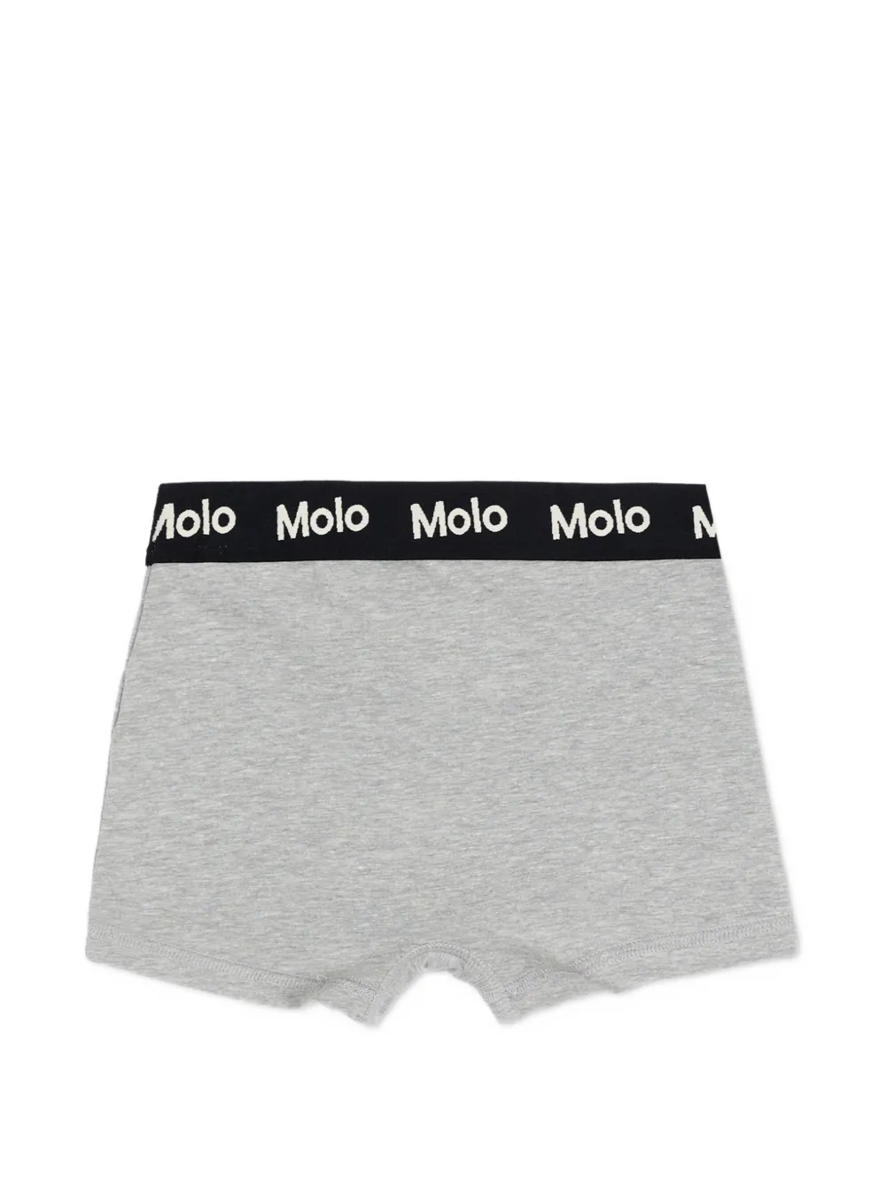 Molo Boxershorts met logoband en voetbal-print Wit