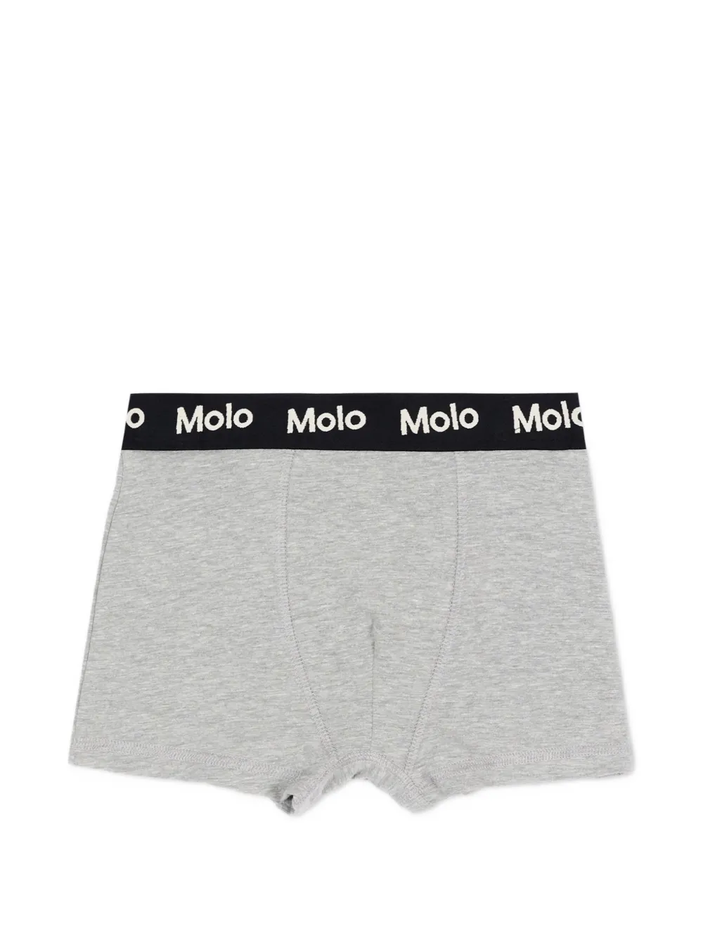 Molo Boxershorts met logoband en voetbal-print Wit