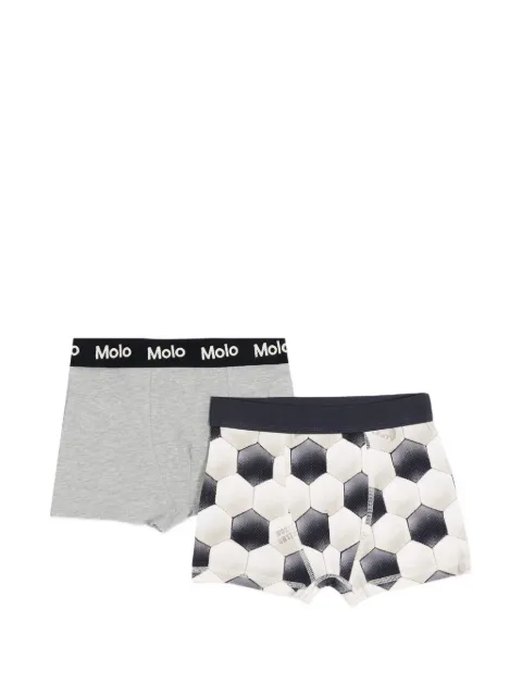 Molo soccer-print logo-waistband boxers