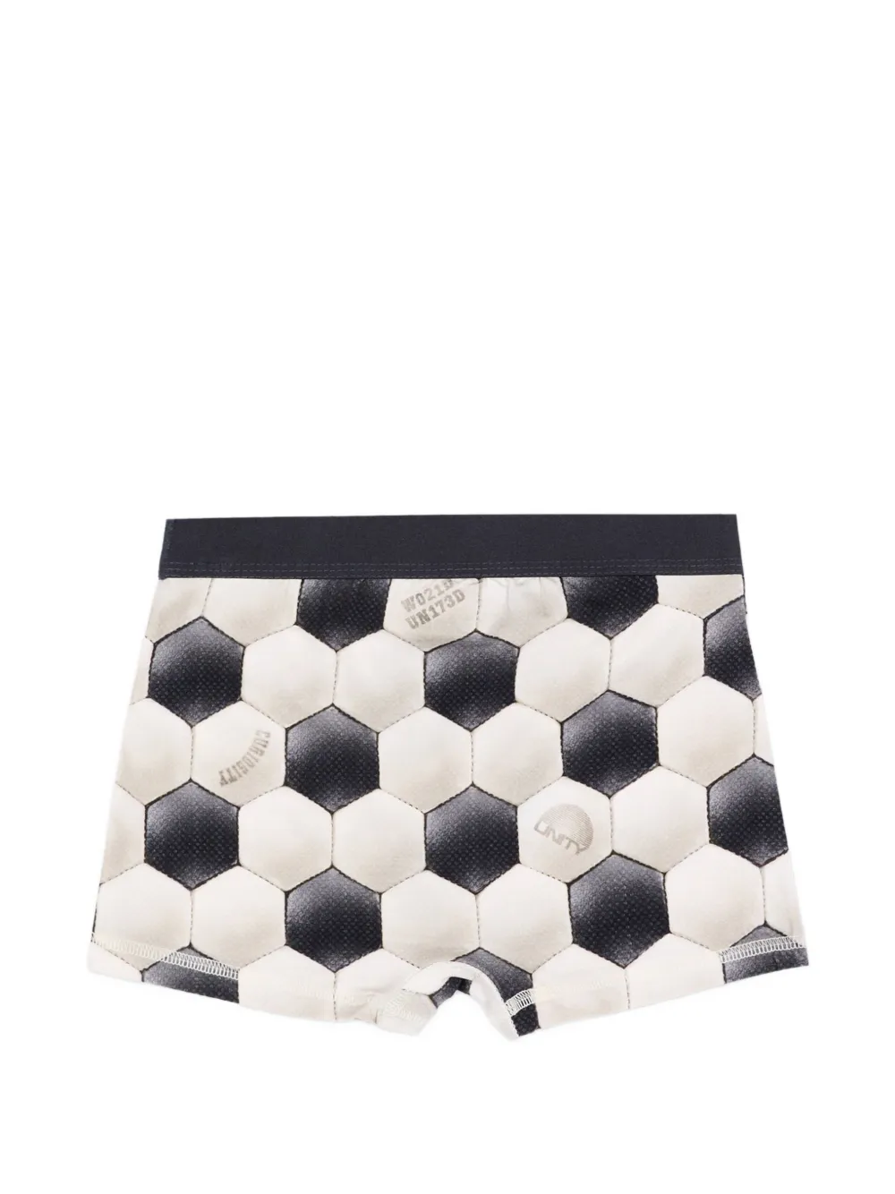 Molo Boxershorts met logoband en voetbal-print Wit