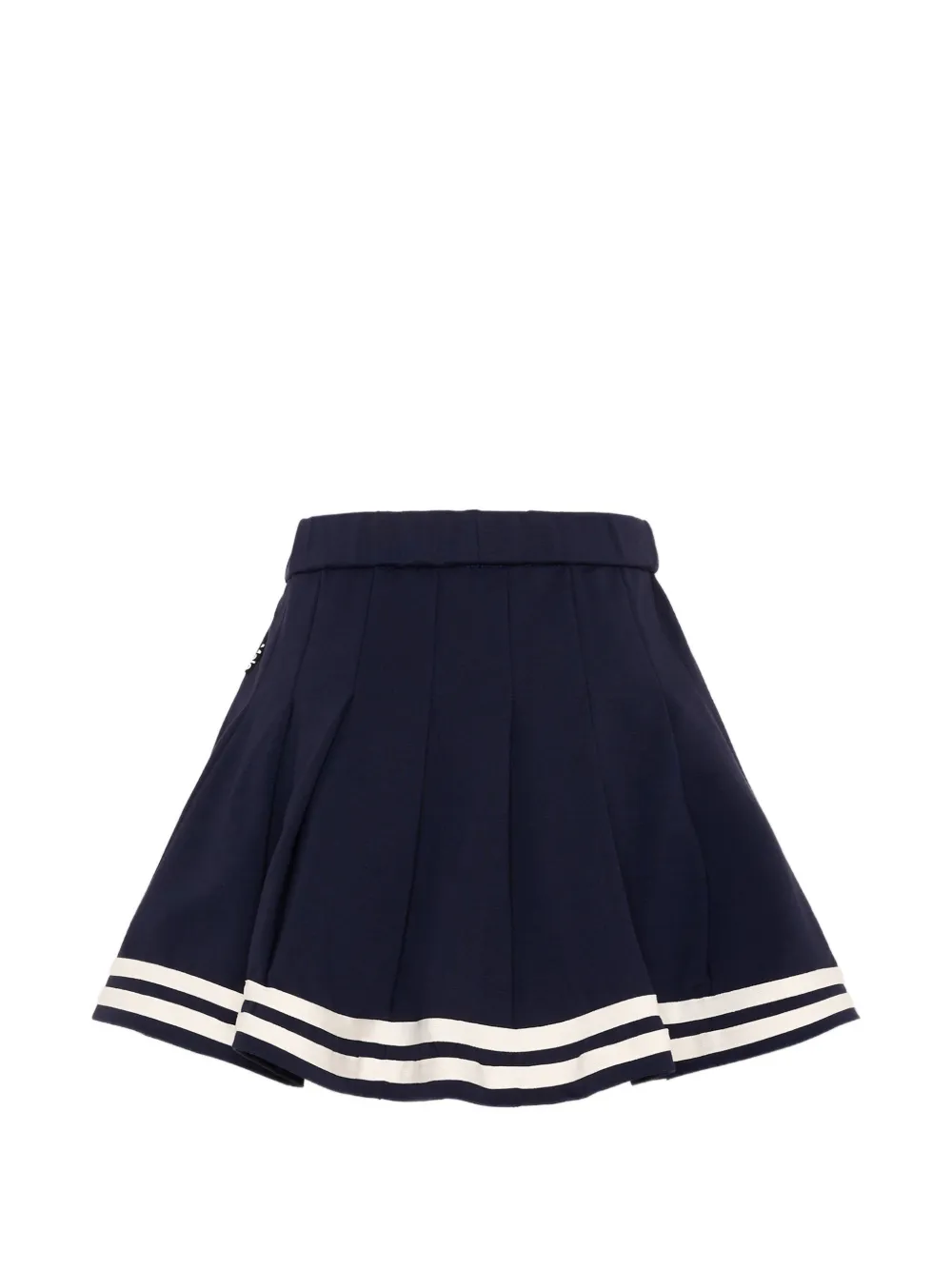 Molo Rok met gestreepte afwerking en plooien Blauw
