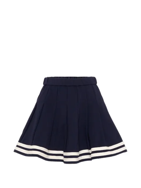 Molo pleated stripe-trim skirt