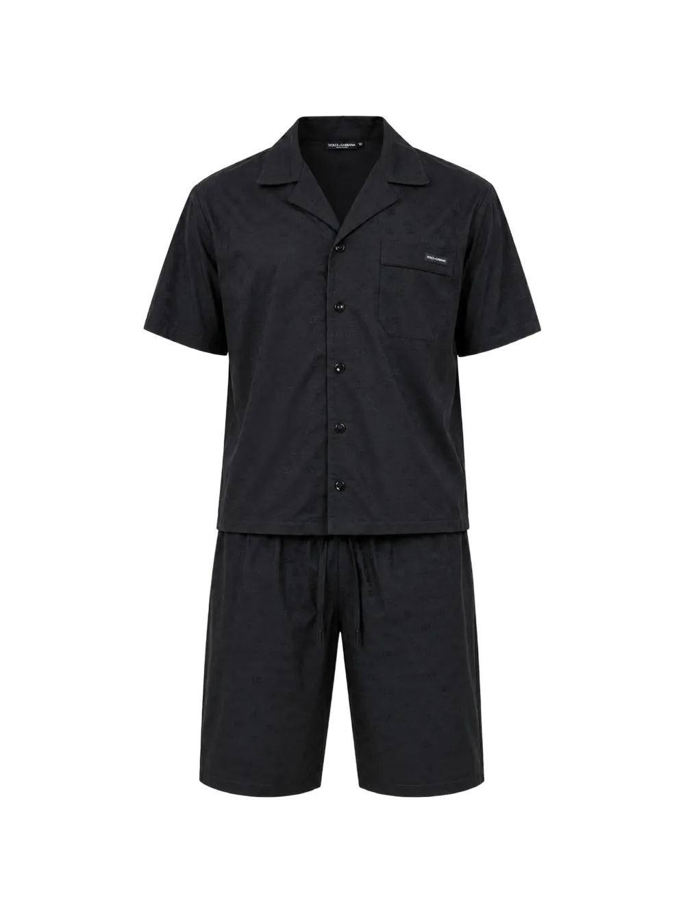 Dolce & Gabbana Pyjama mit Logo-Muster - Schwarz