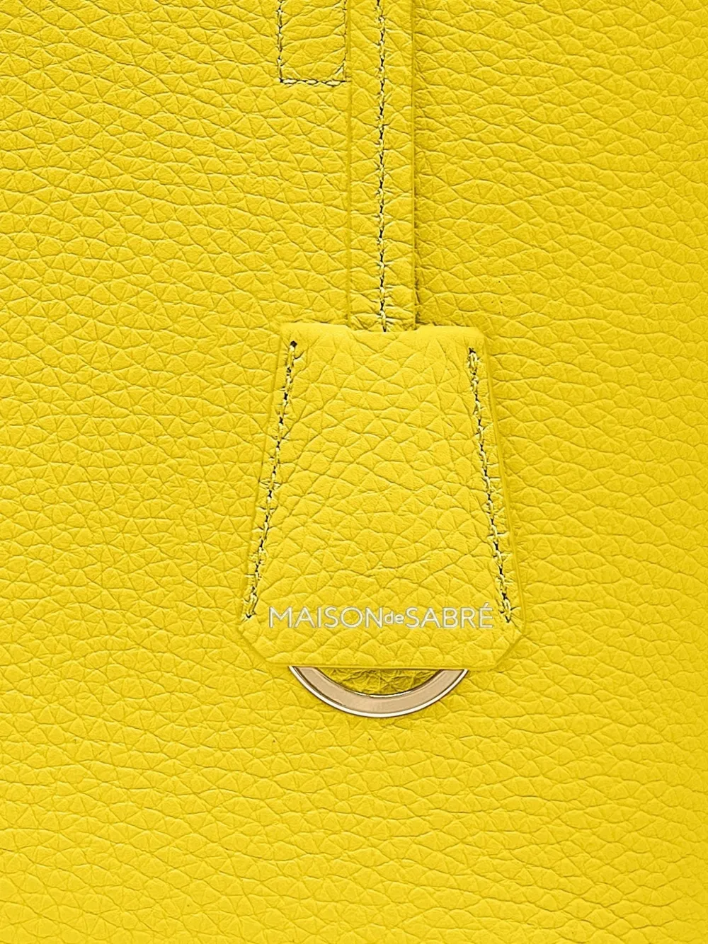 MAISON de SABRÉ Kleine Soft leren shopper Geel