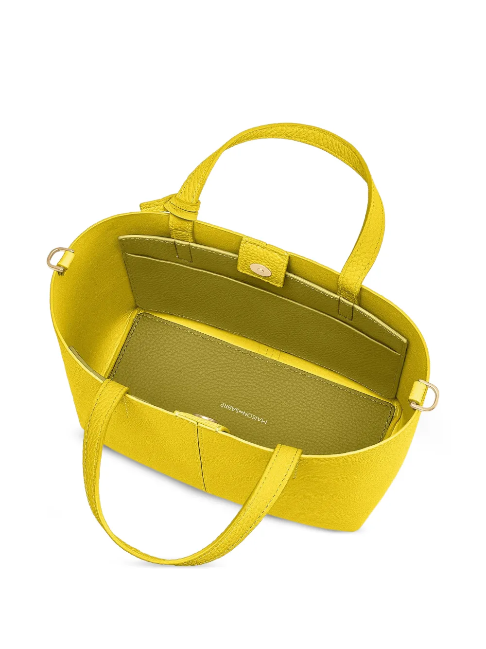 MAISON de SABRÉ Kleine Soft leren shopper Geel