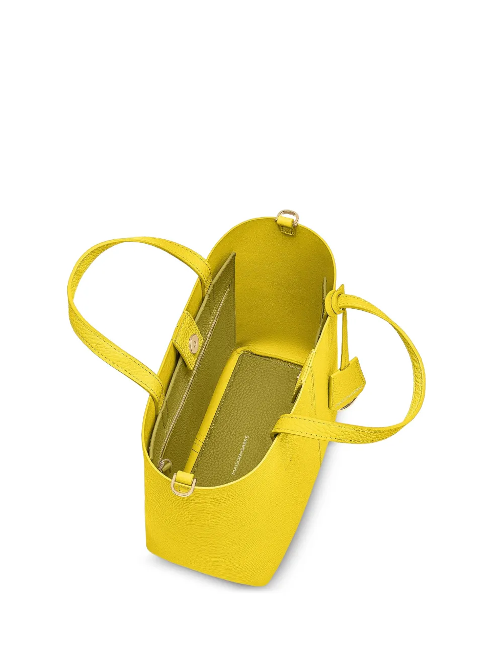 MAISON de SABRÉ Kleine Soft leren shopper Geel
