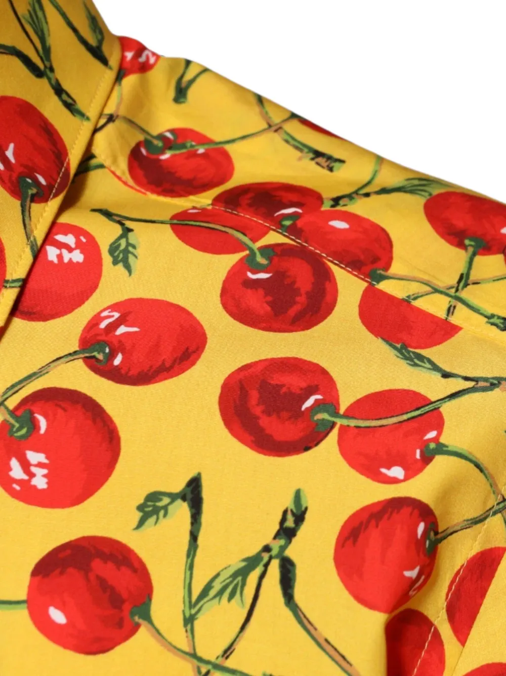 Dolce & Gabbana Martini overhemd met kersenprint Geel