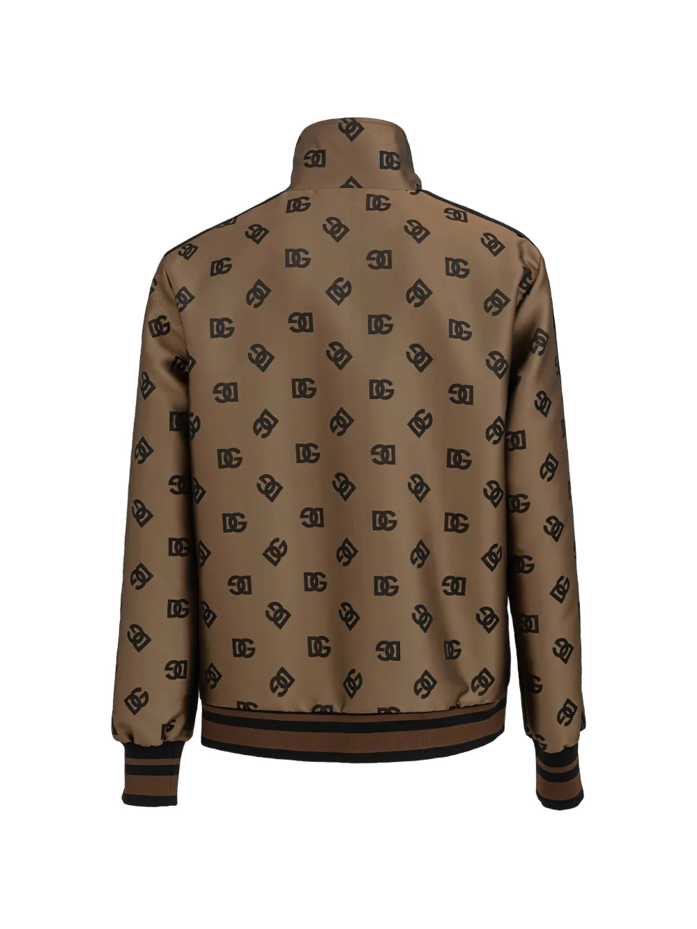 Dolce & Gabbana Trainingsjack met logo-print en hoge hals Bruin