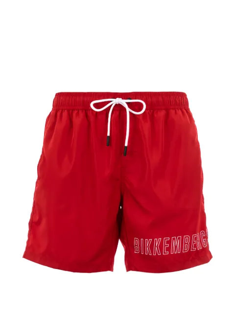 Bikkembergs shorts de playa con parche del logo y cordones en la pretina