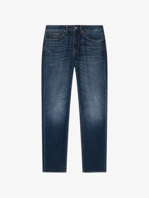 Armani Exchange faded whiskered jeans