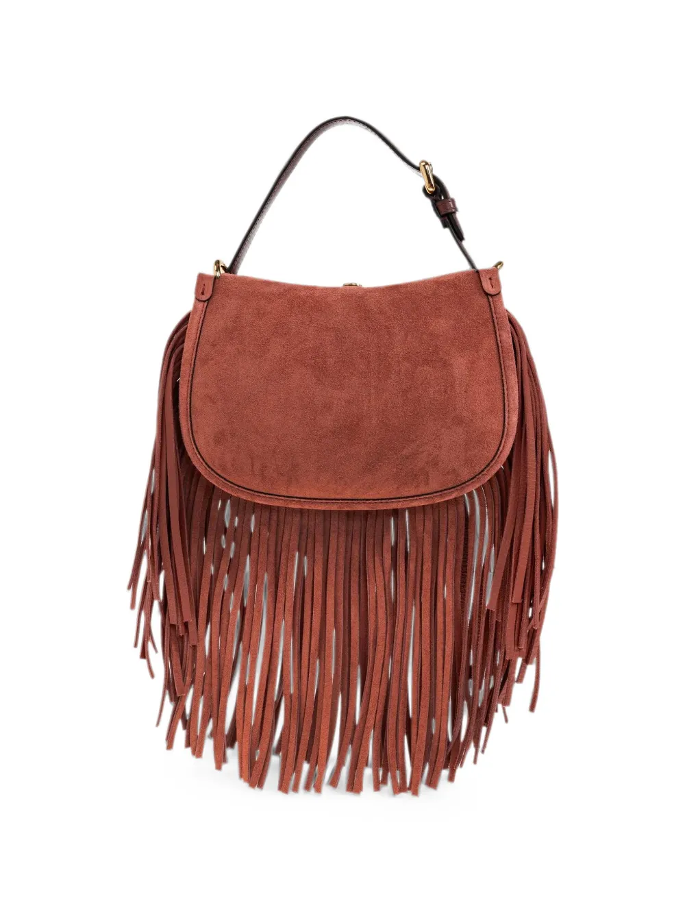 ETRO Medium schoudertas met franje en gespsluiting Rood