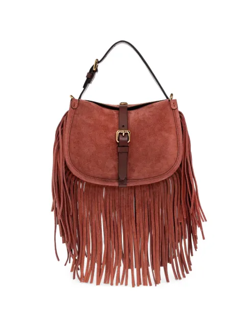 ETRO medium fringe-trimmed buckle-fastening shoulder bag