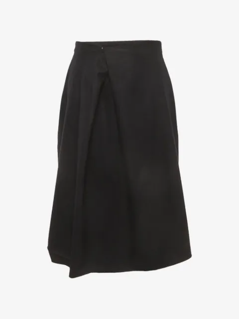 Jil Sander Pre-Owned pleated wool midi skirt