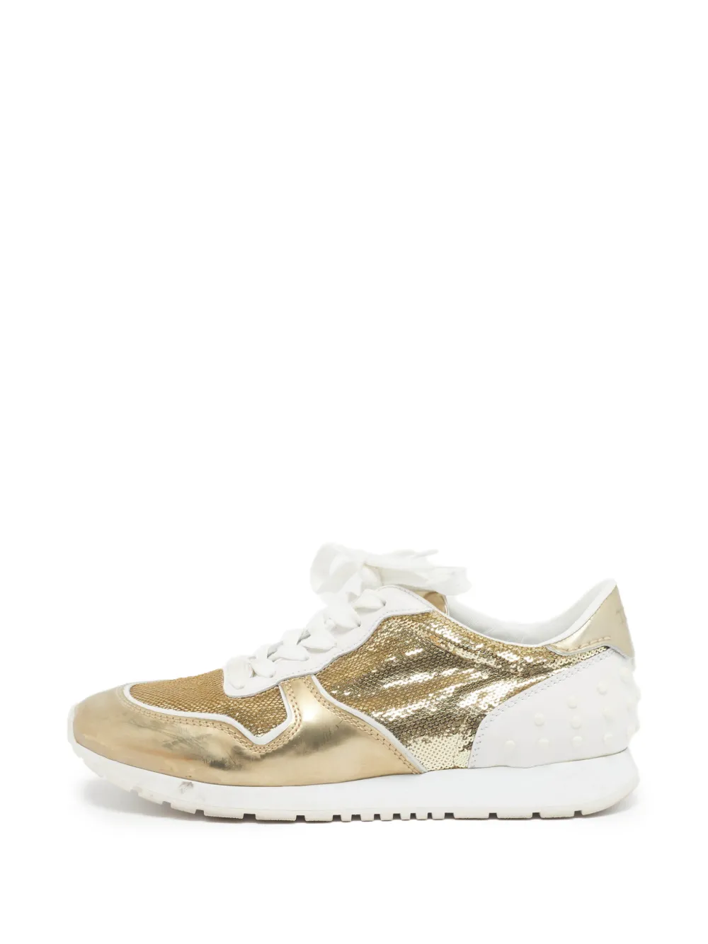 Tod's Vintage sequinned sneakers - Gold