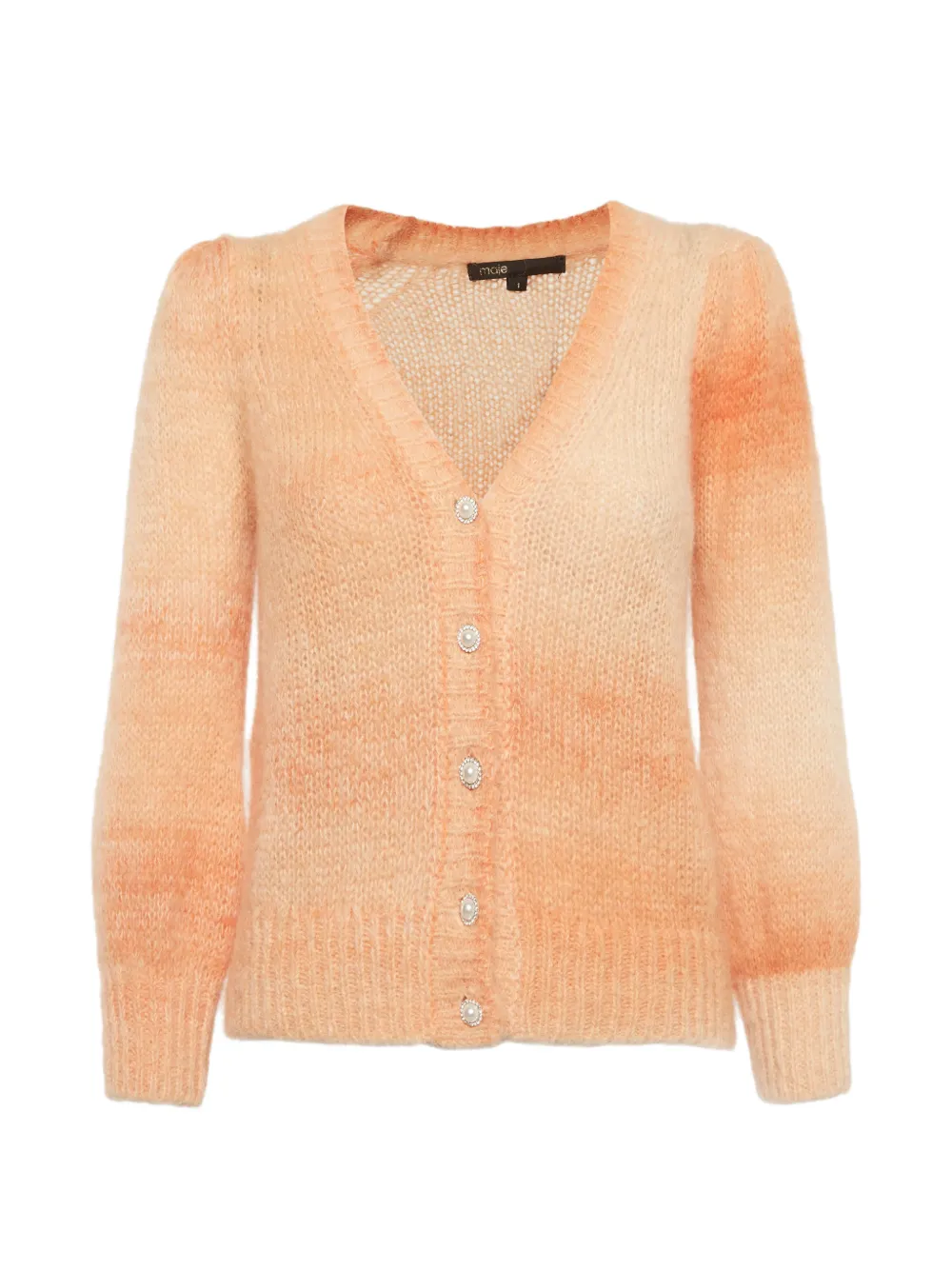 Maje button-down V-neck cardigan - Orange