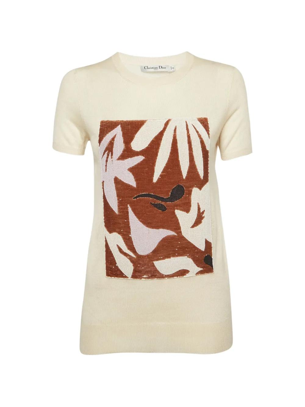 Christian Dior Pre-Owned embellished T-shirt - Neutrals