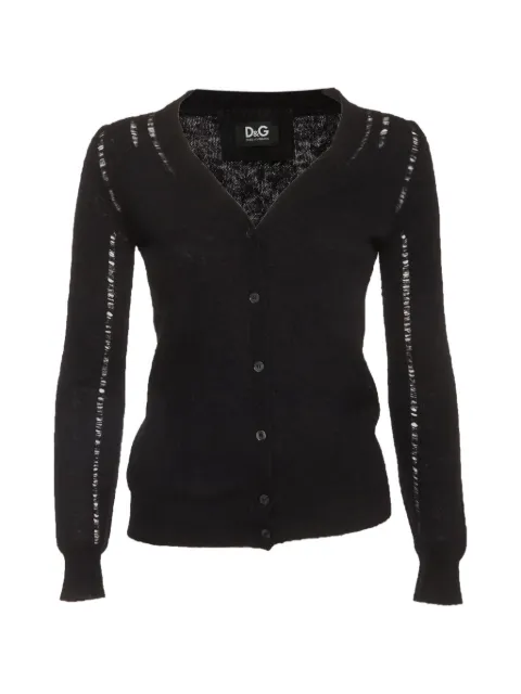 D&G distressed V-neck cardigan